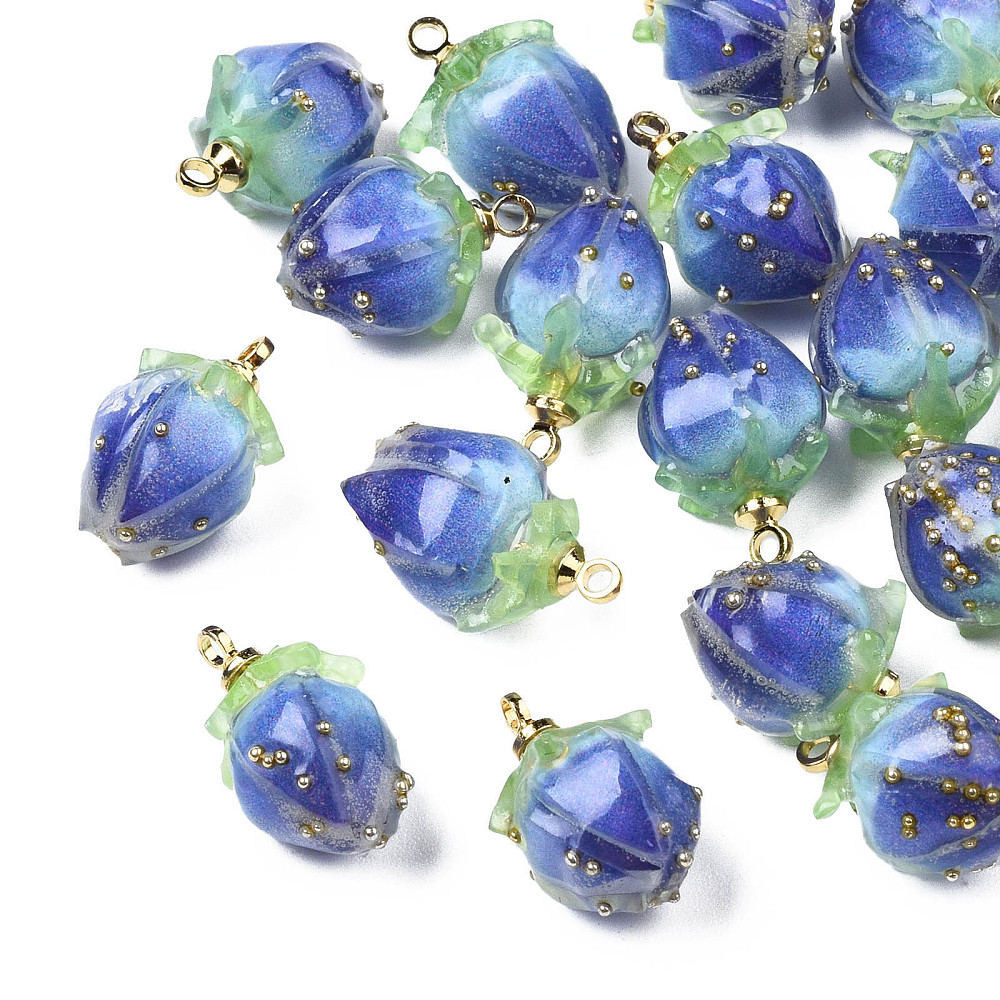 Resin Art With Flowers - 2pcs Handmade Epoxy Resin Flower Pendants