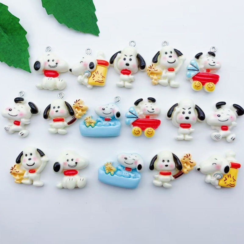 Resin Art Store - 12pcs resin cartoon dog pendant, DIY