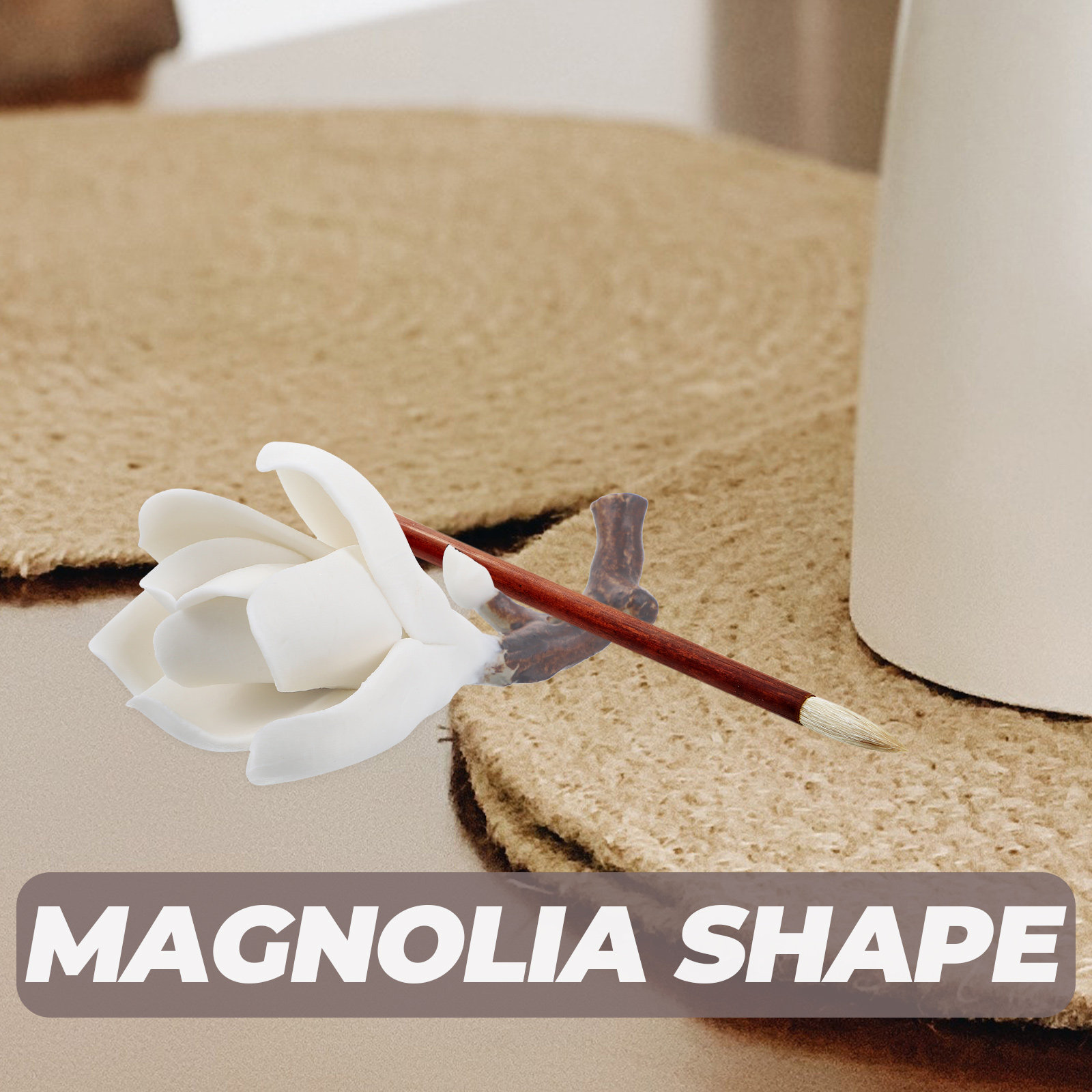 Resin Artist - Resin Magnolia Shaped Brush Pen Holder