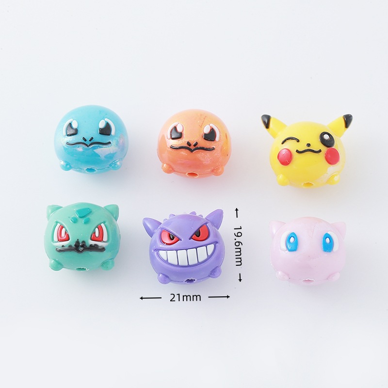 12pcs Pokémon Bead DIY Mobile  - đánh giá và giá Resin Art Toys