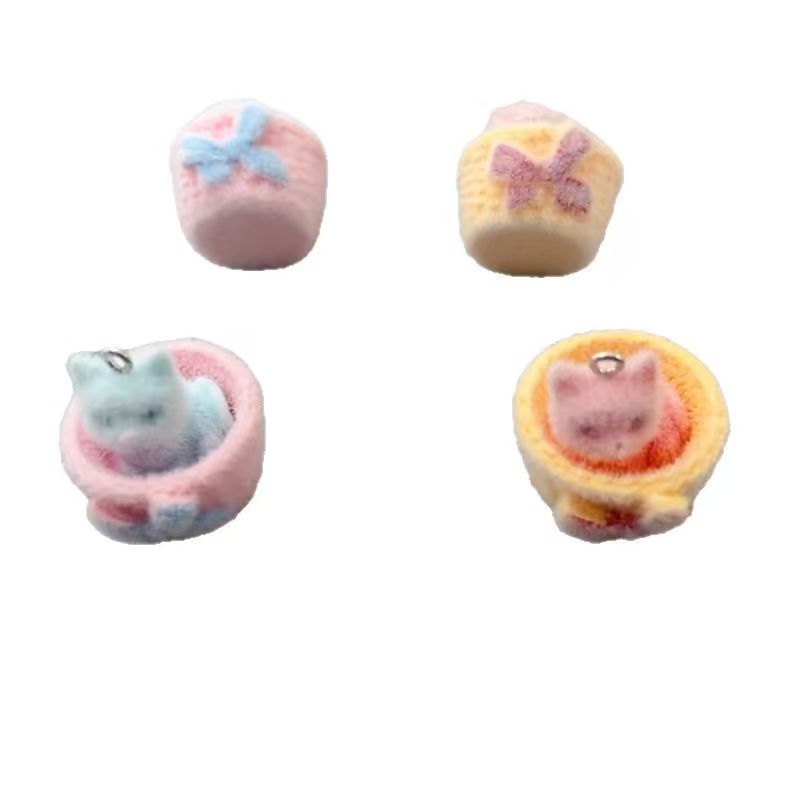 4pcs 3D plush resin cat pendan - đánh giá và giá Resin Art Store