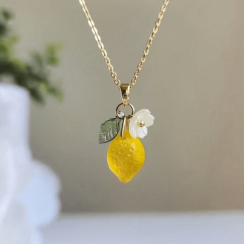 1Pc Fresh Cute Lemon Flower Re - đánh giá và giá Resin Art With Flowers