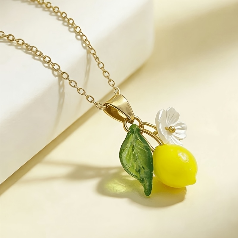 1Pc Fresh Cute Lemon Flower Re - đánh giá và giá Resin Art With Flowers
