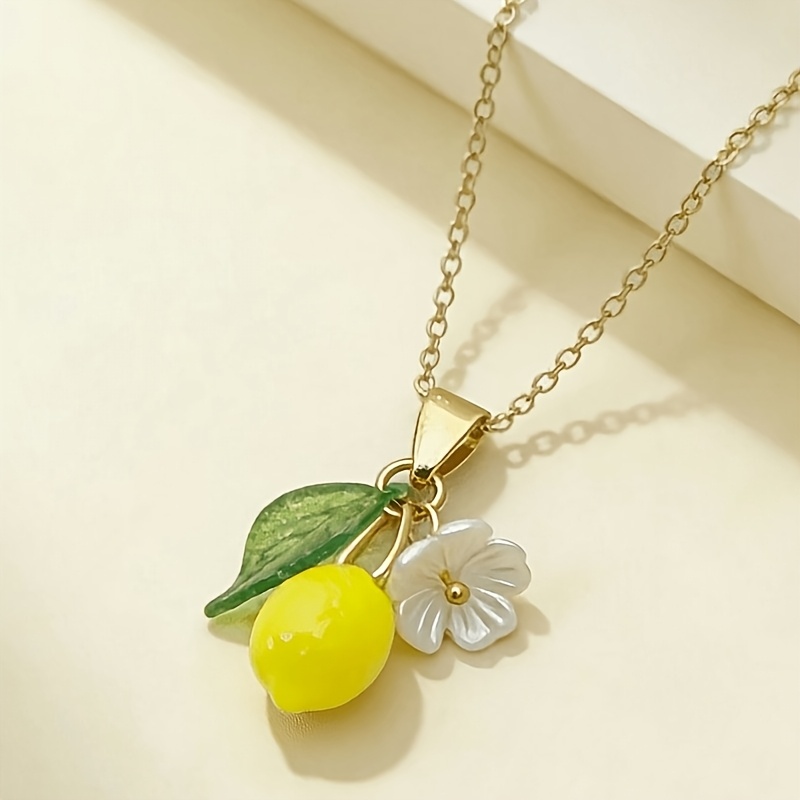 1Pc Fresh Cute Lemon Flower Re - đánh giá và giá Resin Art With Flowers
