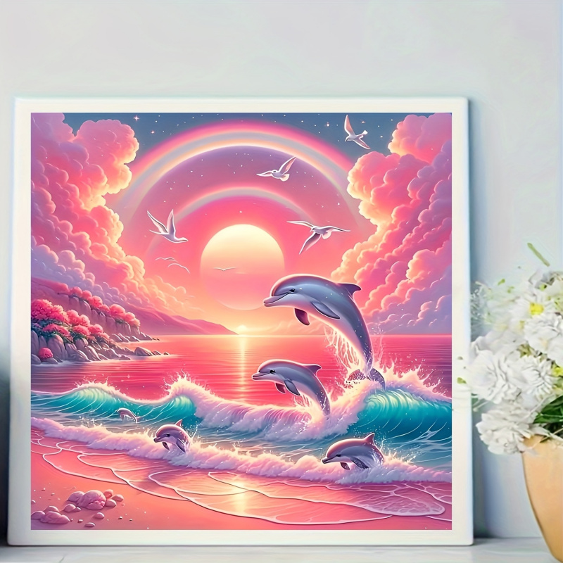 Diamond Painting Kit, Pink Sky - đánh giá và giá Resin Art Canvas