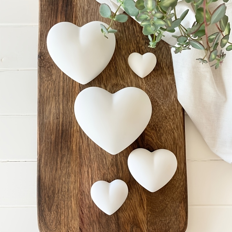 5pcs Heart-Shaped Gypsum Candl - đánh giá và giá Resin Art Heart