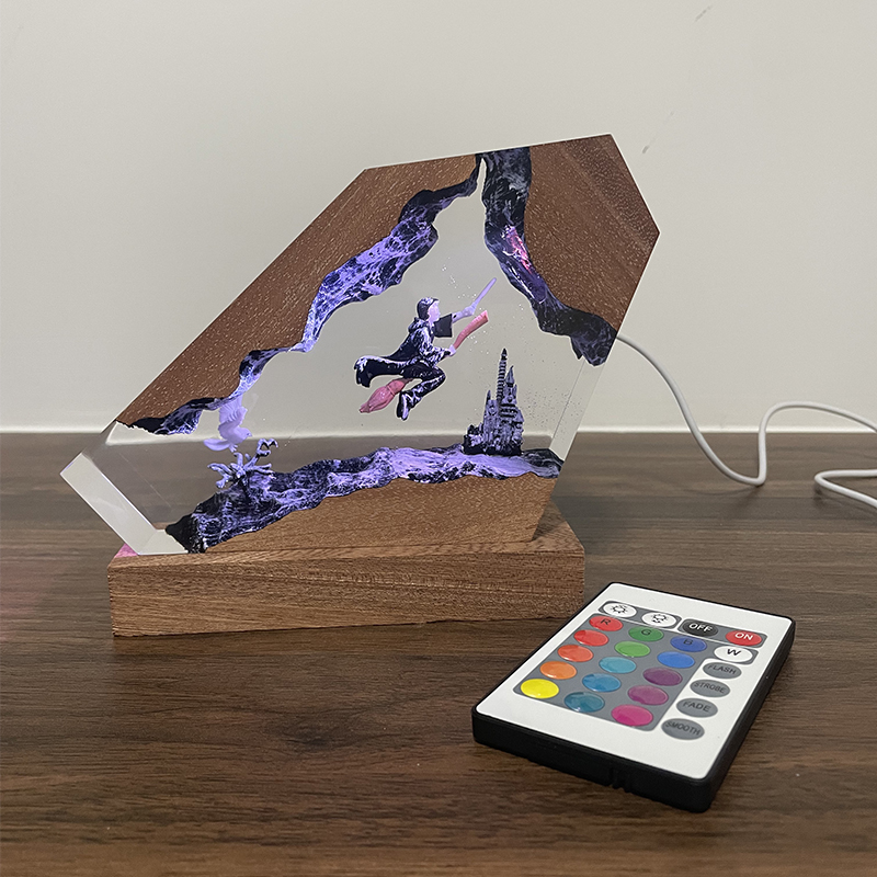 Wood Resin Epoxy Lamp Wizard B - đánh giá và giá Resin Artist