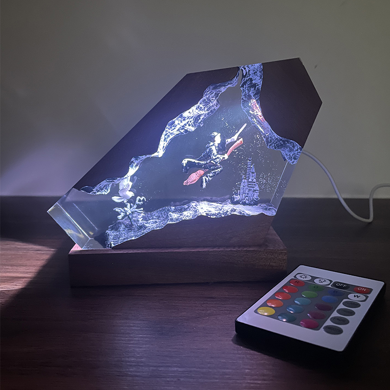 Wood Resin Epoxy Lamp Wizard B - đánh giá và giá Resin Artist