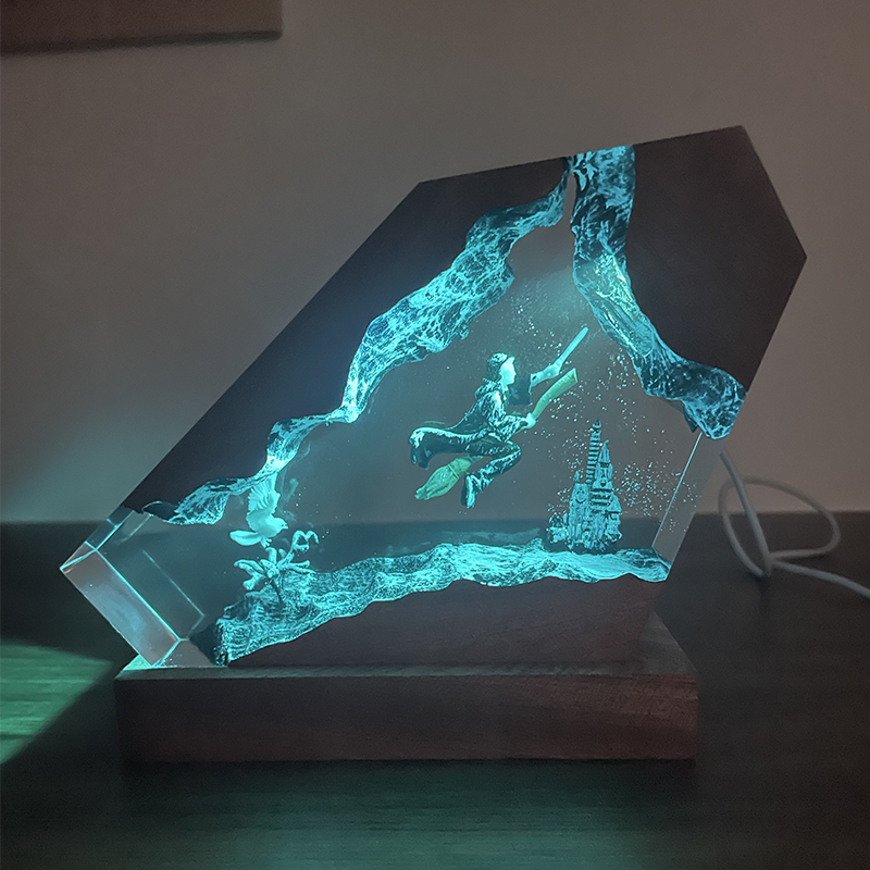 Wood Resin Epoxy Lamp Wizard B - đánh giá và giá Resin Artist