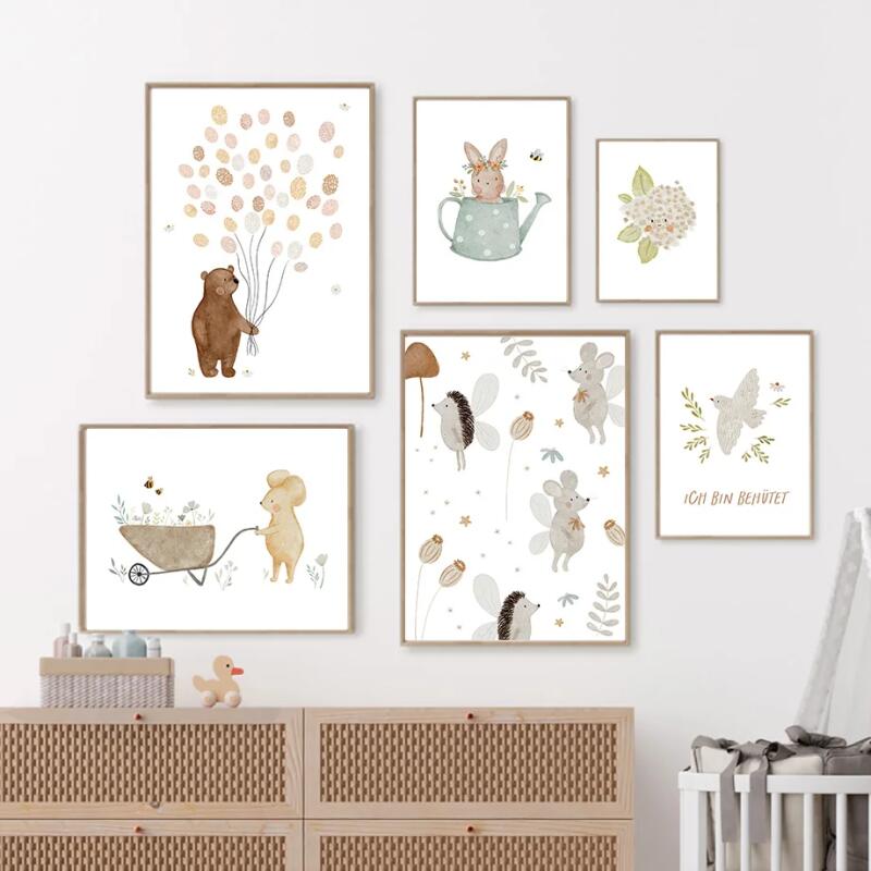 Boho Cartoon Farm Posters Prin - đánh giá và giá Resin Art With Flowers