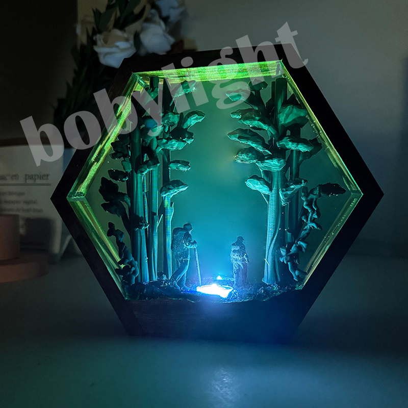 Hiker Figure Table Resin Lamp  - đánh giá và giá Resin Artist