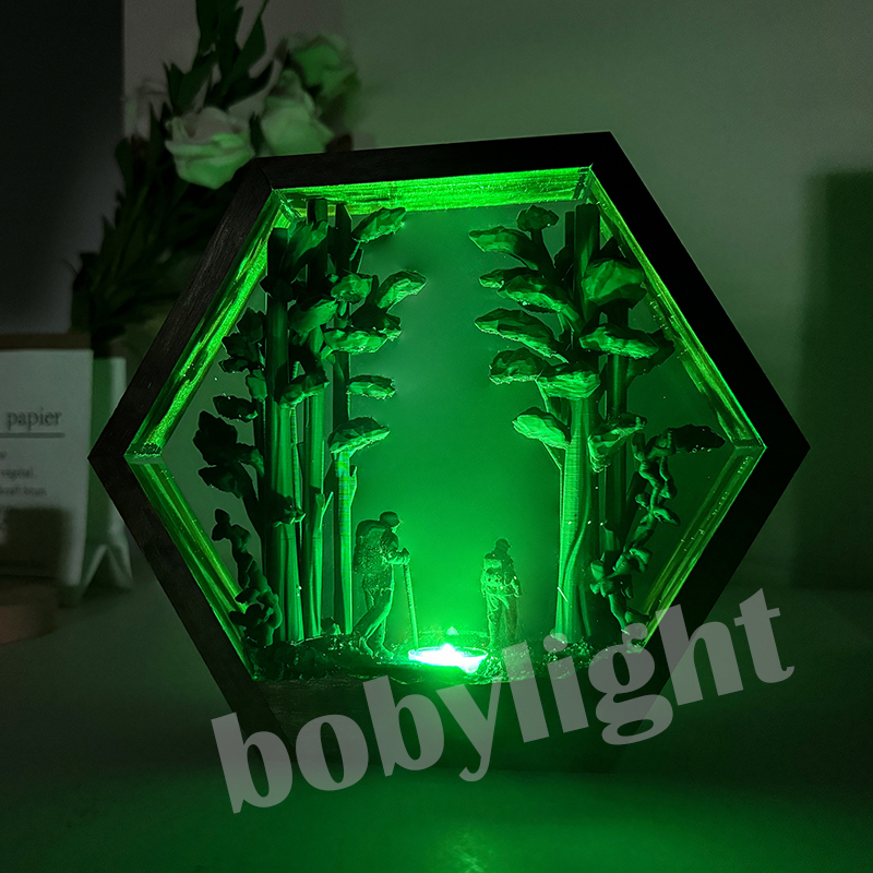 Hiker Figure Table Resin Lamp  - đánh giá và giá Resin Artist