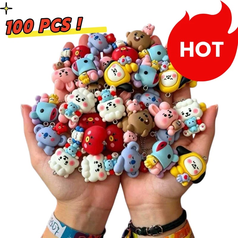 7pcs BT21 Resin Cartoon Charm  - đánh giá và giá Resin Art Store