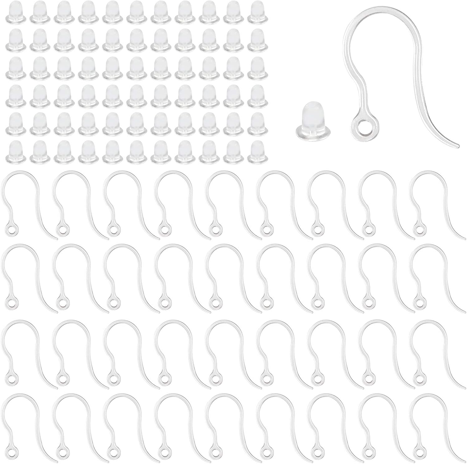 40pcs Clear Plastic Earring Ho - đánh giá và giá Resin Art Store