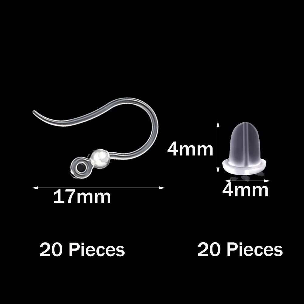 40pcs Clear Plastic Earring Ho - đánh giá và giá Resin Art Store