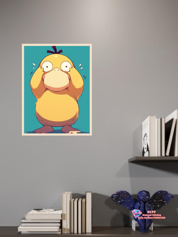 1pc frameless Psyduck Cartoon  - đánh giá và giá Resin Art On Wall