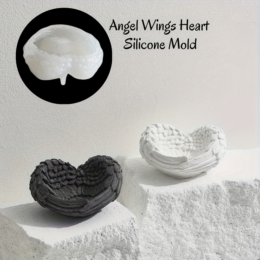 1pc Angel Wing Heart Silicone  - đánh giá và giá Resin Art Heart
